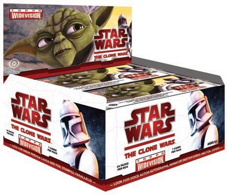 star wars clone wars trading cards box of 24